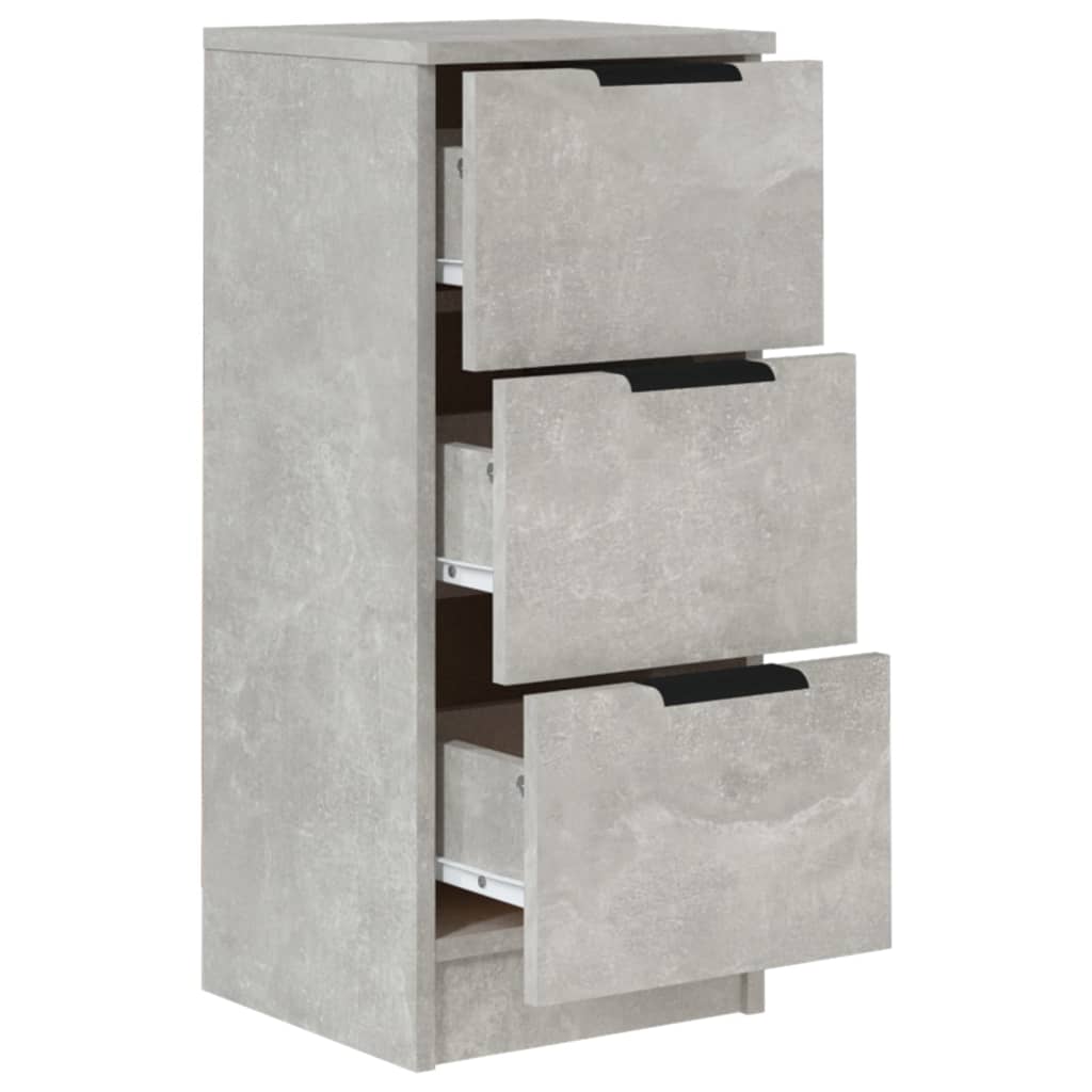 Dressoir 30X30X70 Cm Bewerkt Hout Betongrijs