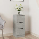 Sideboard 30x30x70 cm engineered wood concrete grey