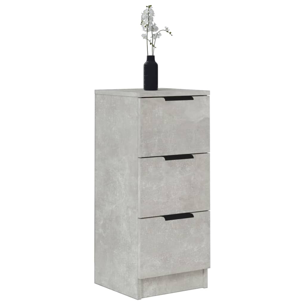 Dressoirs 2 St 30X30X70 Cm Bewerkt Hout Betongrijs