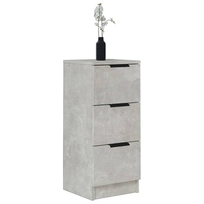 Dressoirs 2 St 30X30X70 Cm Bewerkt Hout Betongrijs
