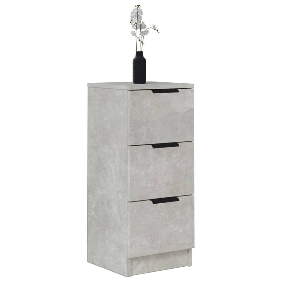 Dressoirs 2 St 30X30X70 Cm Bewerkt Hout Betongrijs
