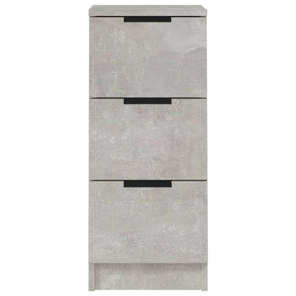 Dressoirs 2 St 30X30X70 Cm Bewerkt Hout Betongrijs