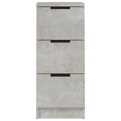 Dressoirs 2 St 30X30X70 Cm Bewerkt Hout Betongrijs
