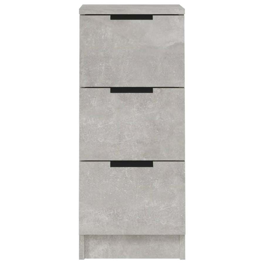 Dressoirs 2 St 30X30X70 Cm Bewerkt Hout Betongrijs