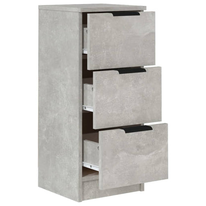 Dressoirs 2 St 30X30X70 Cm Bewerkt Hout Betongrijs