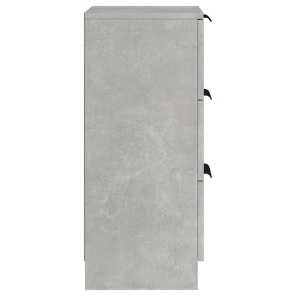 Dressoirs 2 St 30X30X70 Cm Bewerkt Hout Betongrijs