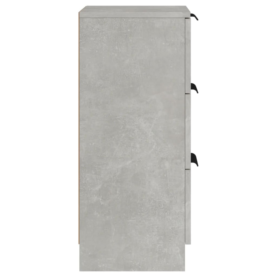 Dressoirs 2 St 30X30X70 Cm Bewerkt Hout Betongrijs
