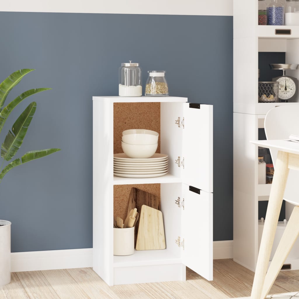 Dressoir 30X30X70 Cm Bewerkt Hout Wit