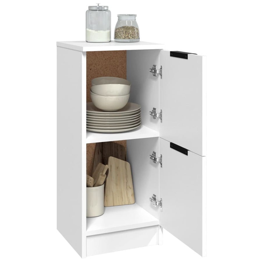 Dressoir 30X30X70 Cm Bewerkt Hout Wit
