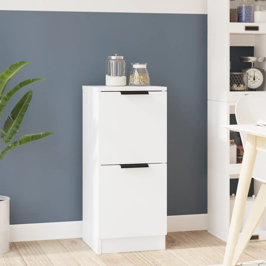 Dressoir 30X30X70 Cm Bewerkt Hout Wit