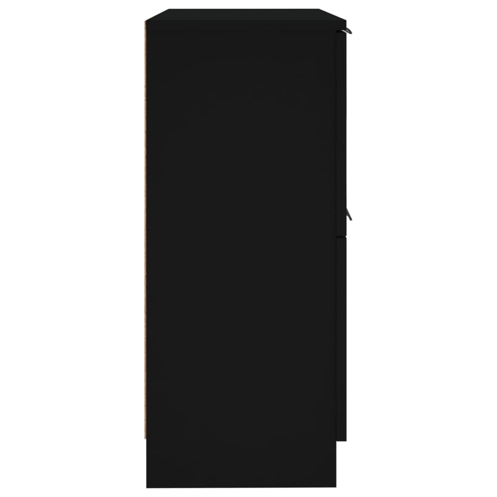 Dressoir 30x30x70 cm bewerkt hout zwart