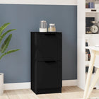 Dressoir 30x30x70 cm zwart bewerkt hout