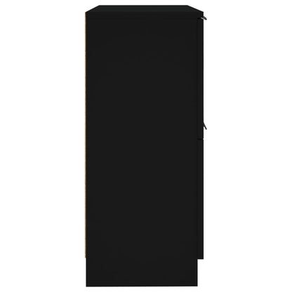 Dressoirs 2 St 30X30X70 Cm Bewerkt Hout Zwart
