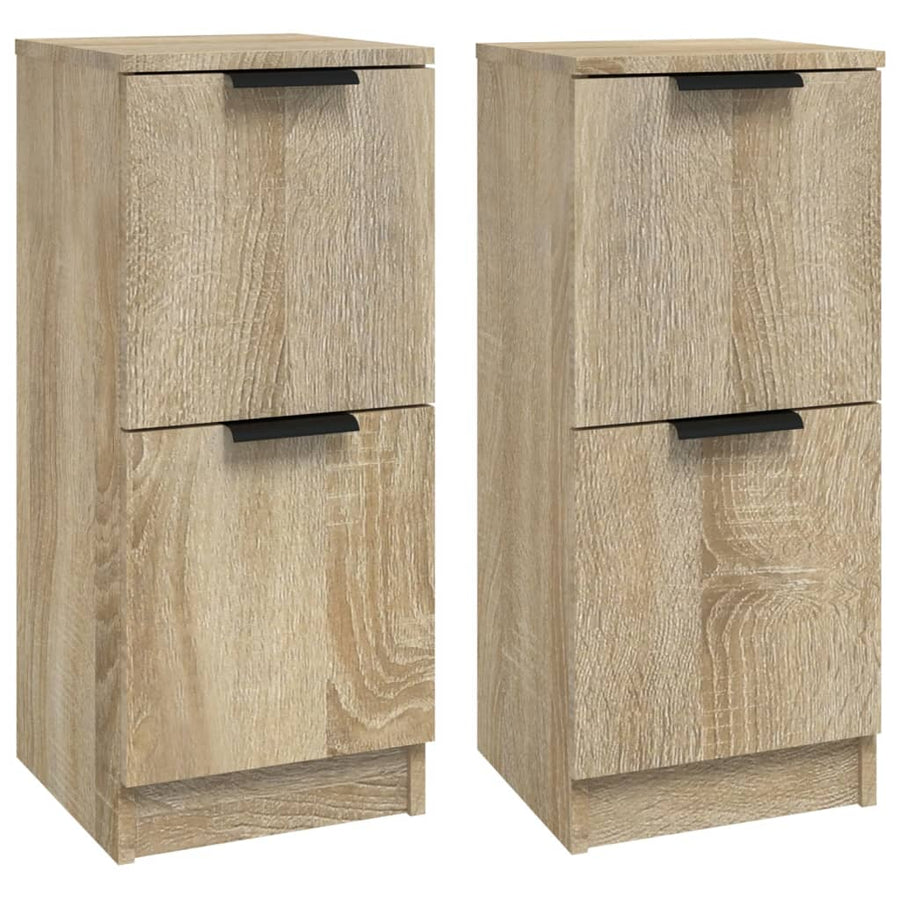 Dressoirs 2 St 30X30X70 Cm Bewerkt Hout Sonoma Eikenkleurig