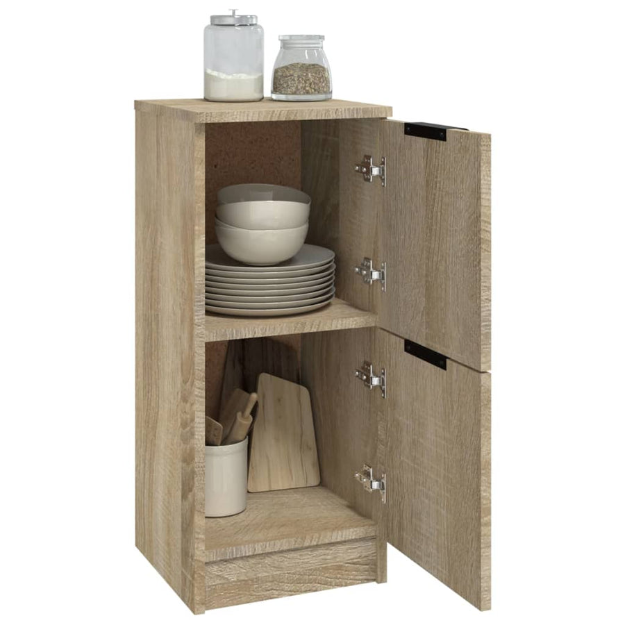 Dressoirs 2 St 30X30X70 Cm Bewerkt Hout Sonoma Eikenkleurig