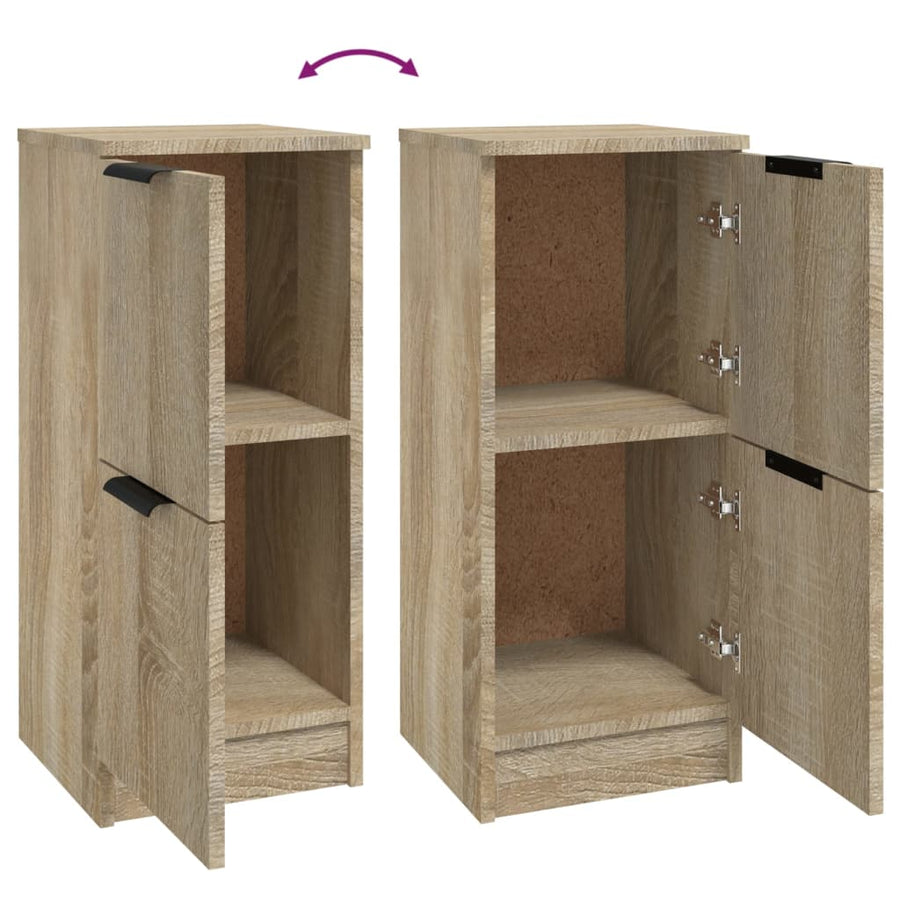 Dressoirs 2 St 30X30X70 Cm Bewerkt Hout Sonoma Eikenkleurig