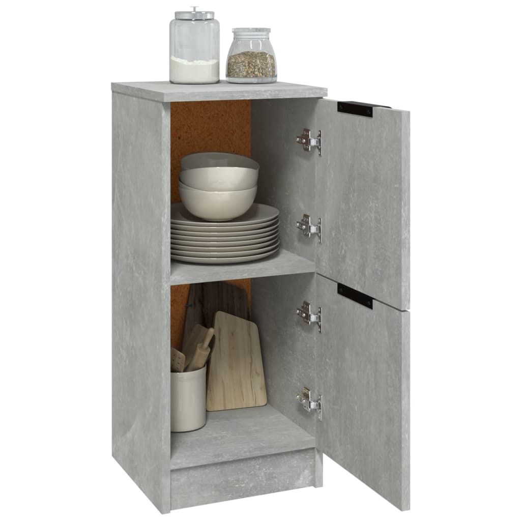 Dressoir 30X30X70 Cm Bewerkt Hout Betongrijs