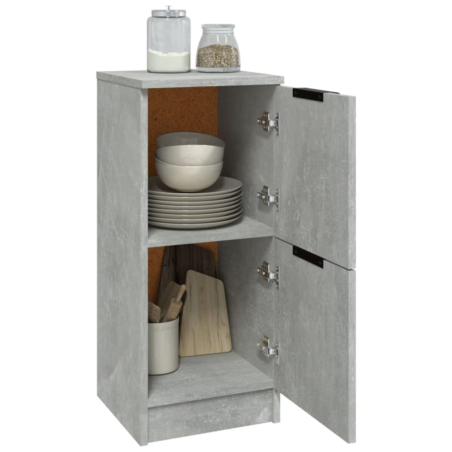 Dressoir 30X30X70 Cm Bewerkt Hout Betongrijs