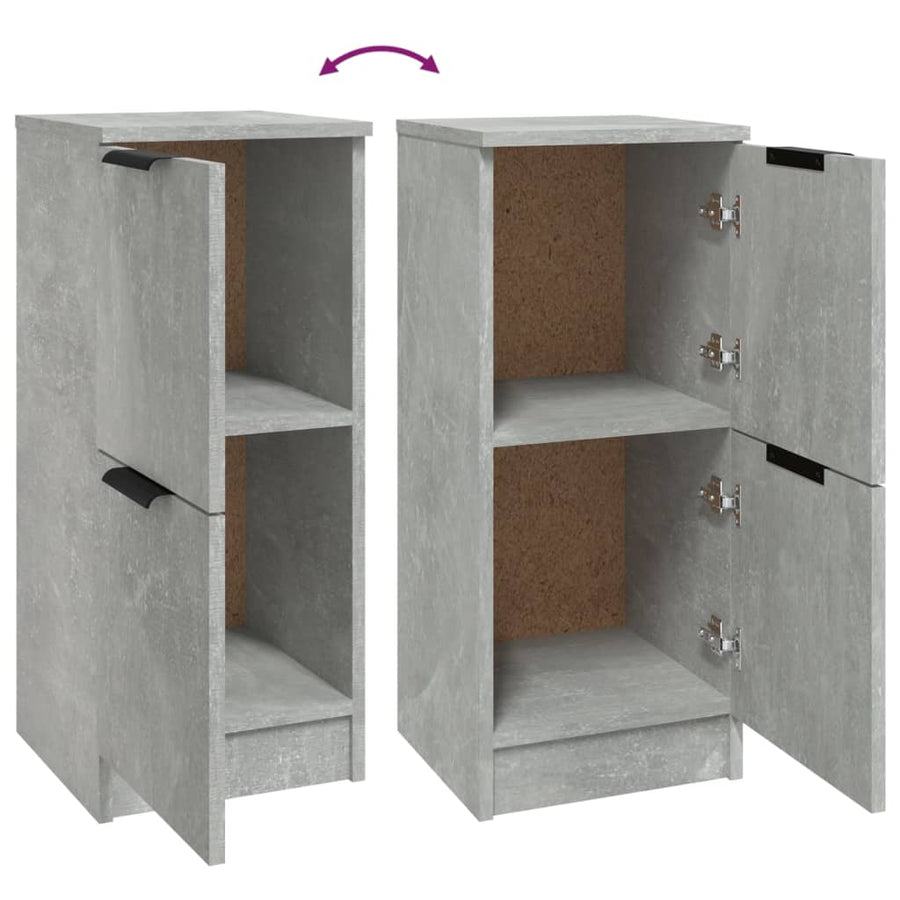 Dressoir 30X30X70 Cm Bewerkt Hout Betongrijs