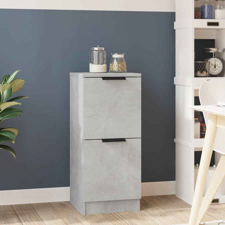 Dressoir 30X30X70 Cm Bewerkt Hout Betongrijs