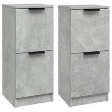 Dressoirs 2 St 30X30X70 Cm Bewerkt Hout Betongrijs