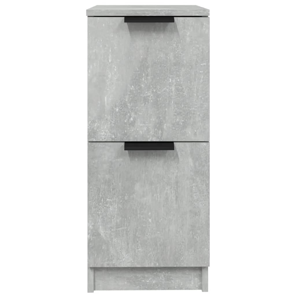 Dressoirs 2 St 30X30X70 Cm Bewerkt Hout Betongrijs