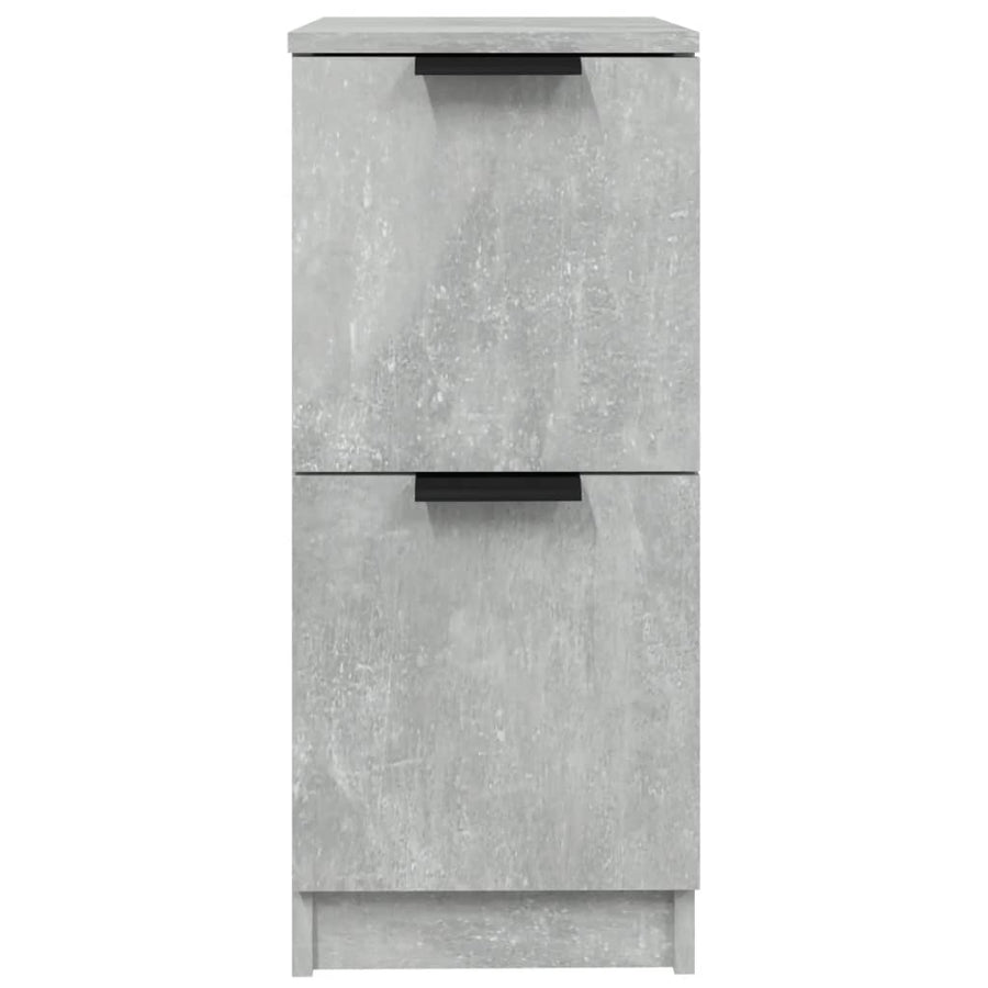 Dressoirs 2 St 30X30X70 Cm Bewerkt Hout Betongrijs