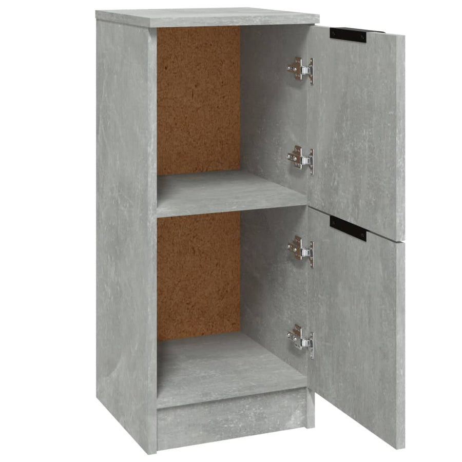 Dressoirs 2 St 30X30X70 Cm Bewerkt Hout Betongrijs