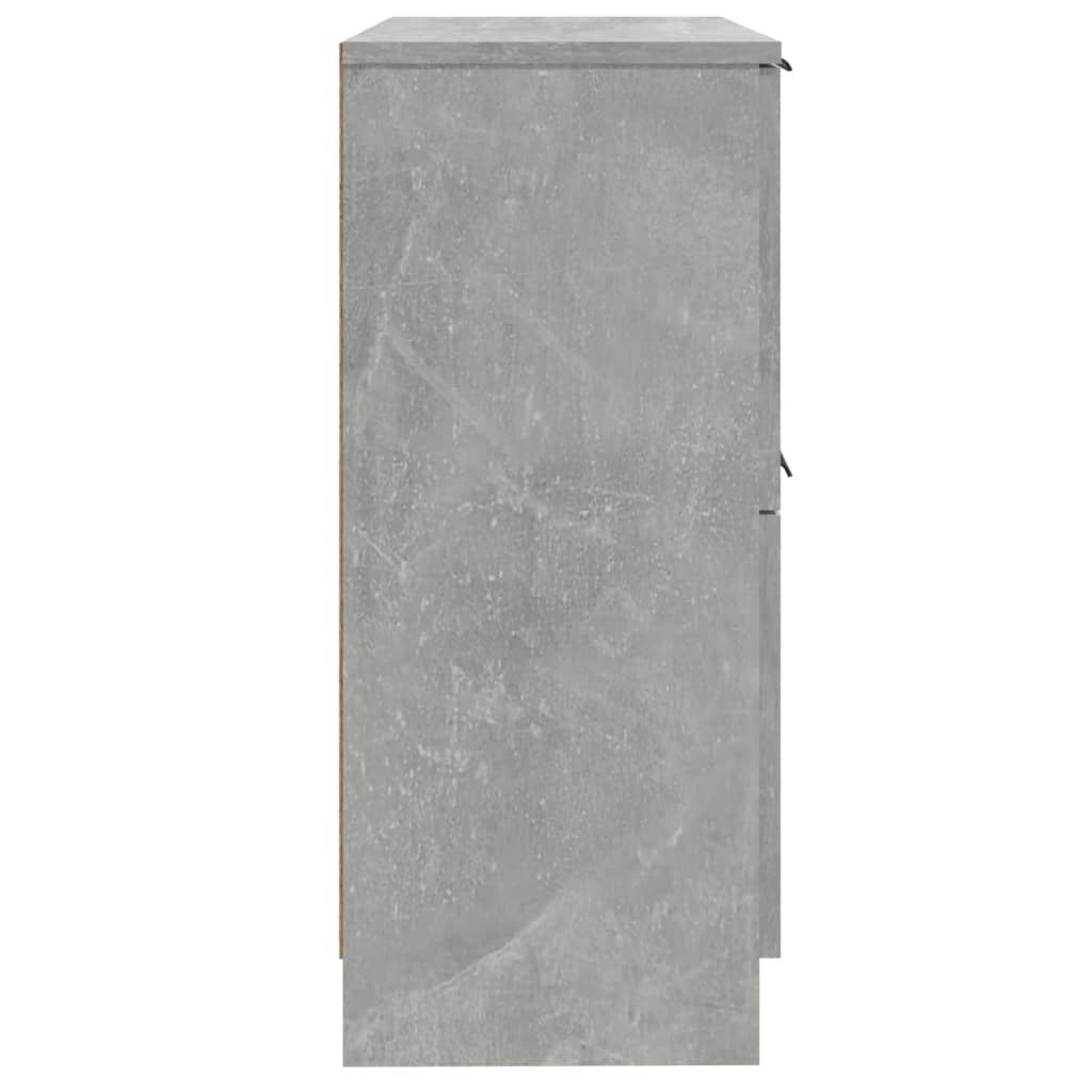 Dressoirs 2 St 30X30X70 Cm Bewerkt Hout Betongrijs