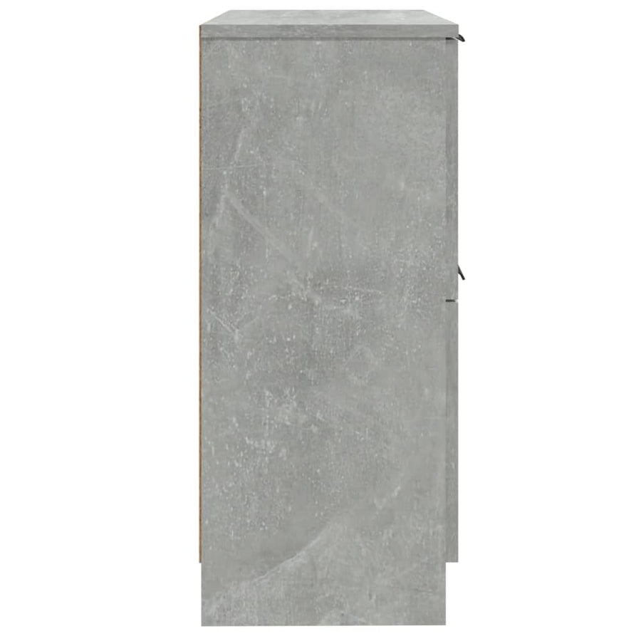 Dressoirs 2 St 30X30X70 Cm Bewerkt Hout Betongrijs