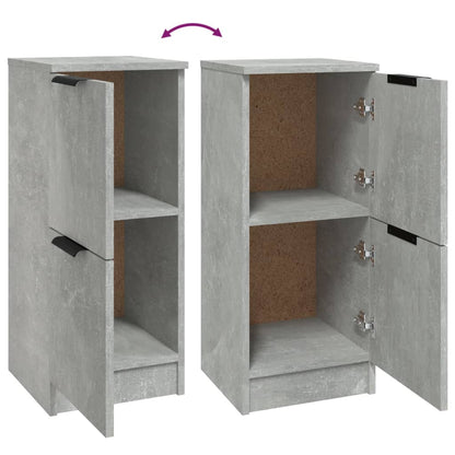 Dressoirs 2 St 30X30X70 Cm Bewerkt Hout Betongrijs