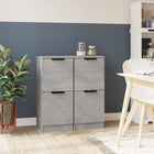 Sideboards 2 pcs 30x30x70 cm engineered wood concrete gray
