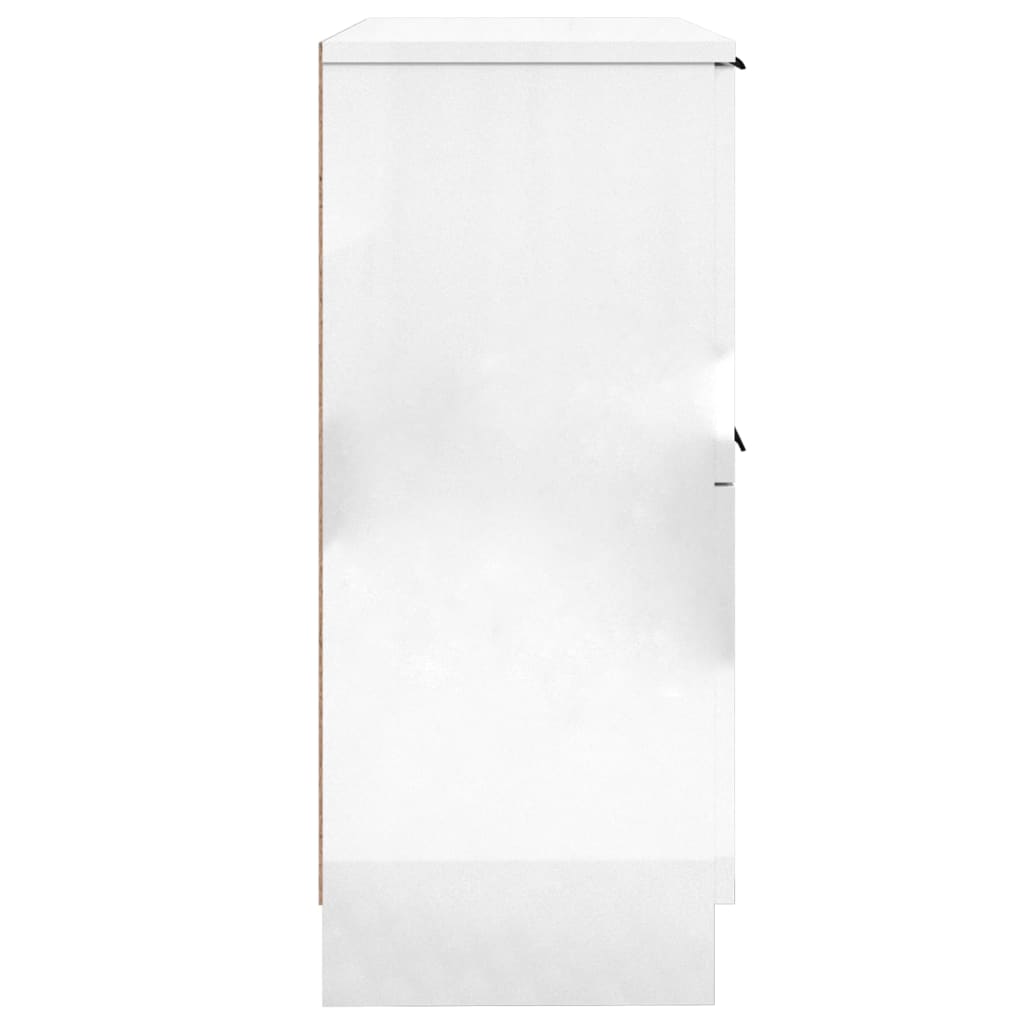 Dressoir 30X30X70 Cm Bewerkt Hout 1 Hoogglans wit