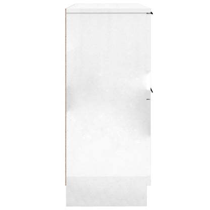 Dressoir 30X30X70 Cm Bewerkt Hout 1 Hoogglans wit