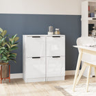 Sideboards 2 pcs 30x30x70 cm engineered wood high gloss white
