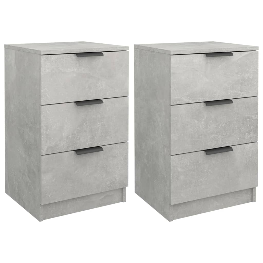 Nachtkastjes 2 St 40X36X65 Cm Betongrijs