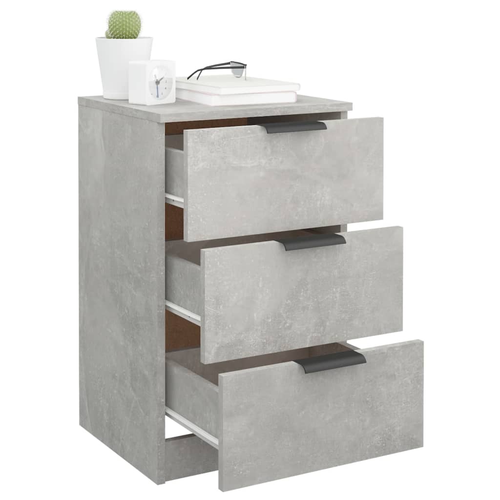 Nachtkastjes 2 St 40X36X65 Cm Betongrijs