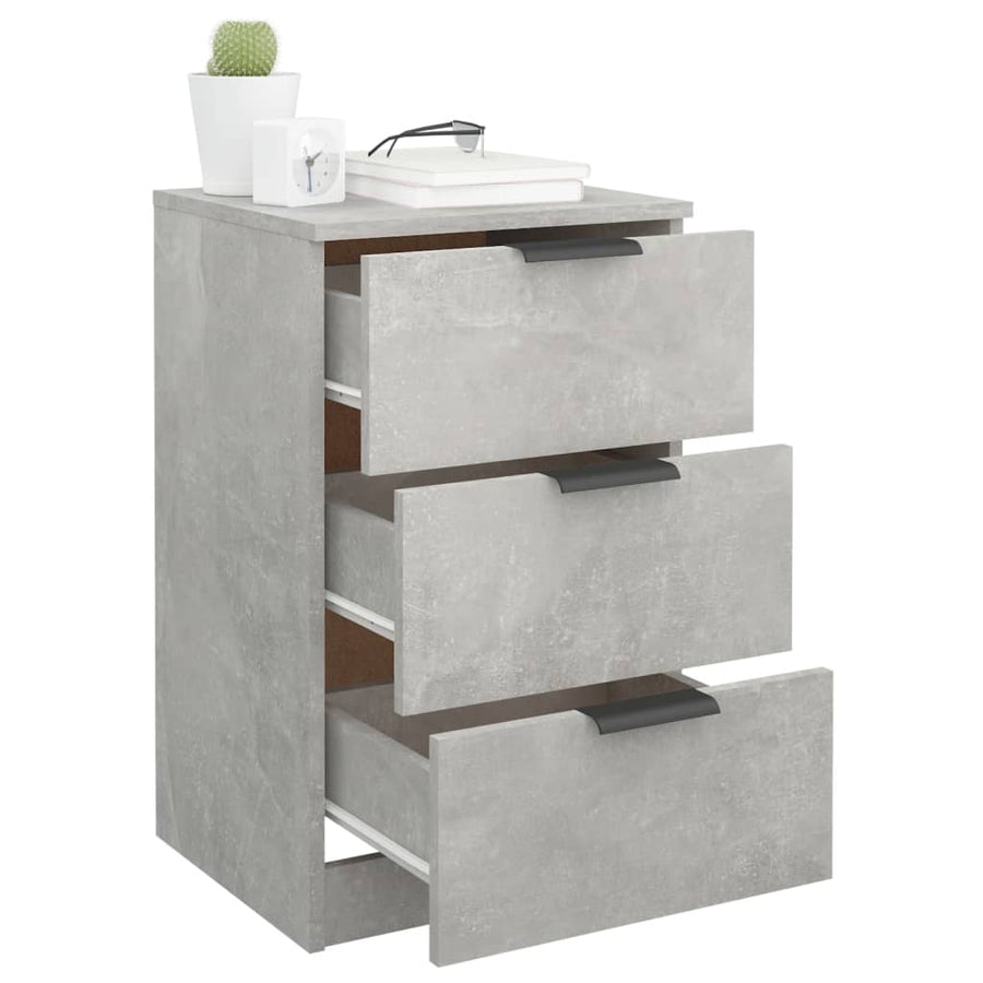 Nachtkastjes 2 St 40X36X65 Cm Betongrijs