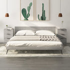 Nachtkastjes 2 st 40x36x65 cm betongrijs wandmontage