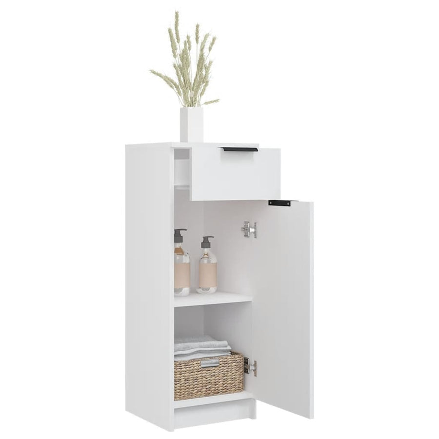 Badkamerkast 32X34X90 Cm Bewerkt Hout Wit