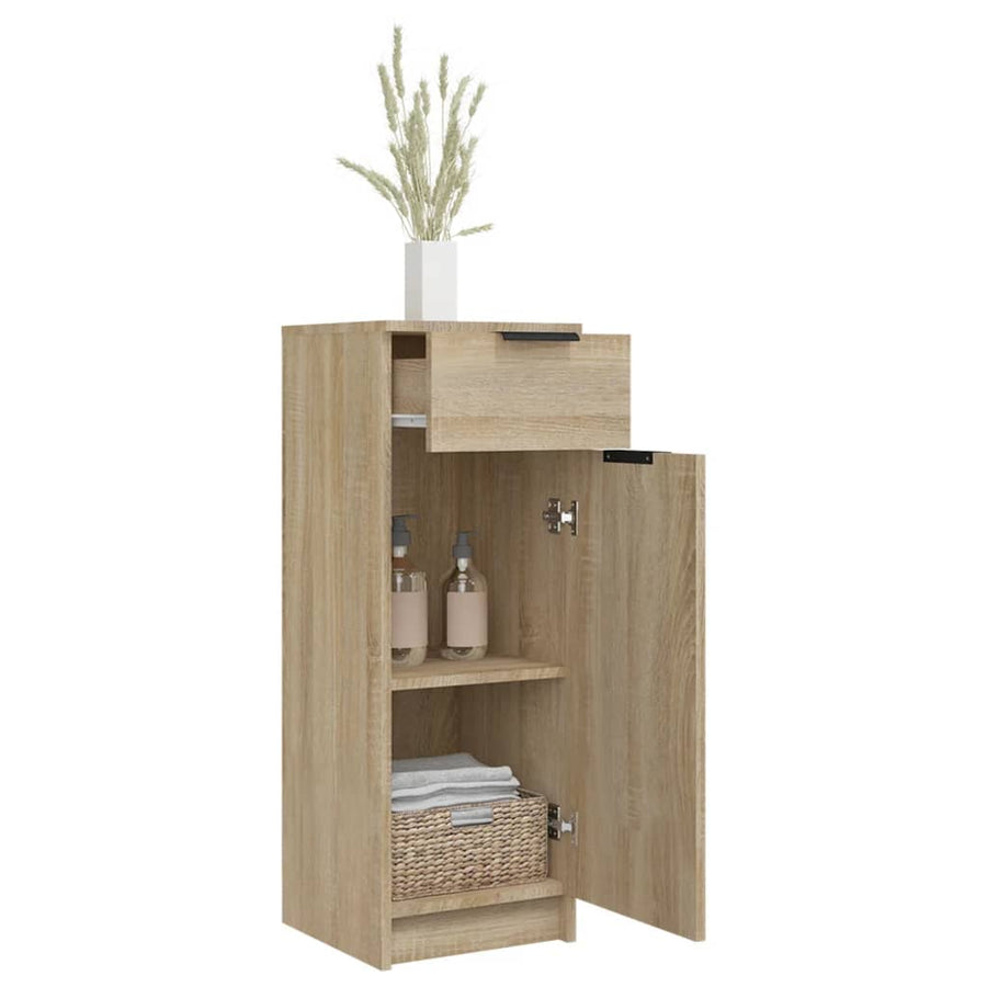 Badkamerkast 32X34X90 Cm Bewerkt Hout Sonoma Eikenkleurig