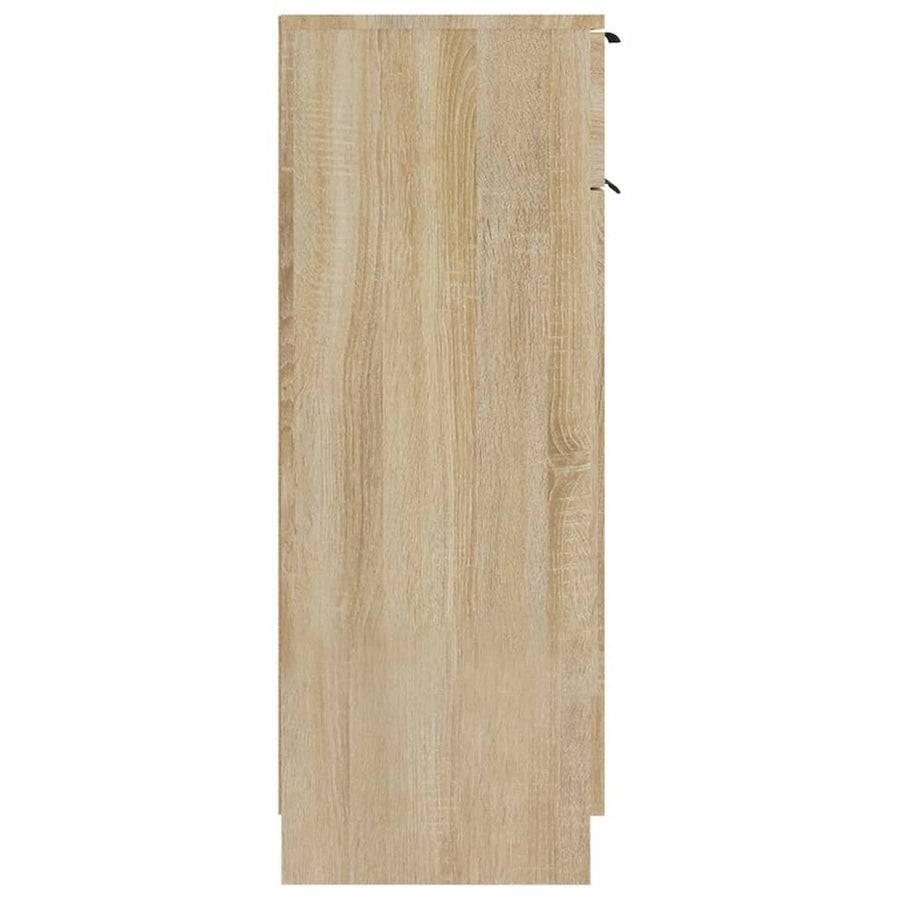 Badkamerkast 32X34X90 Cm Bewerkt Hout Sonoma Eikenkleurig