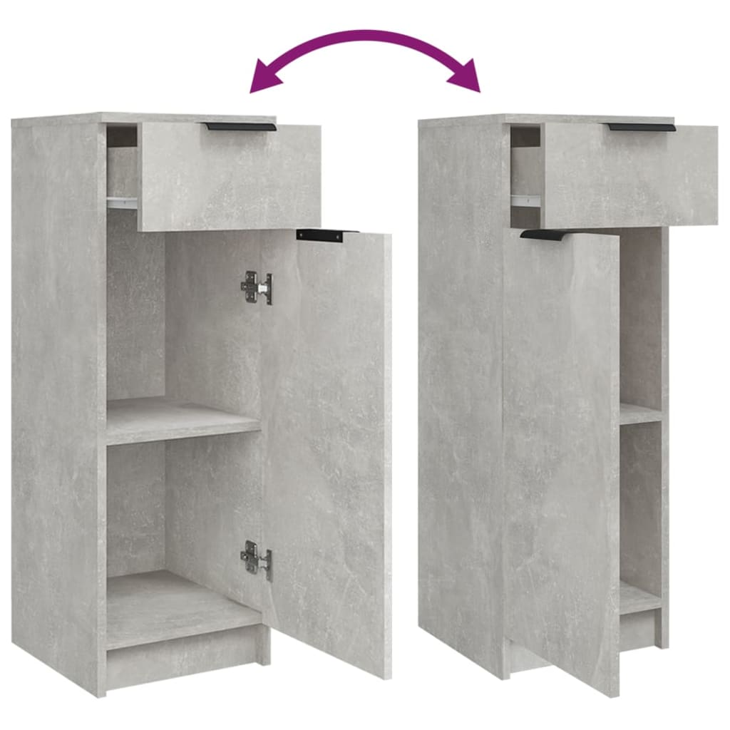Badkamerkast 32X34X90 Cm Bewerkt Hout Betongrijs
