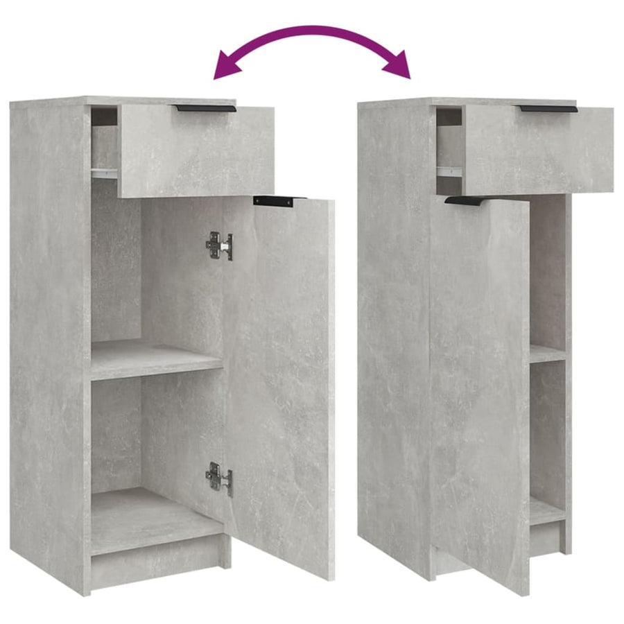 Badkamerkast 32X34X90 Cm Bewerkt Hout Betongrijs