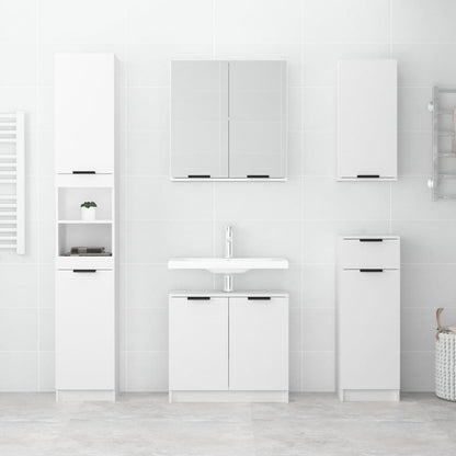 Badkamerkast 64,5X33,5X59 Cm Bewerkt Hout Wit