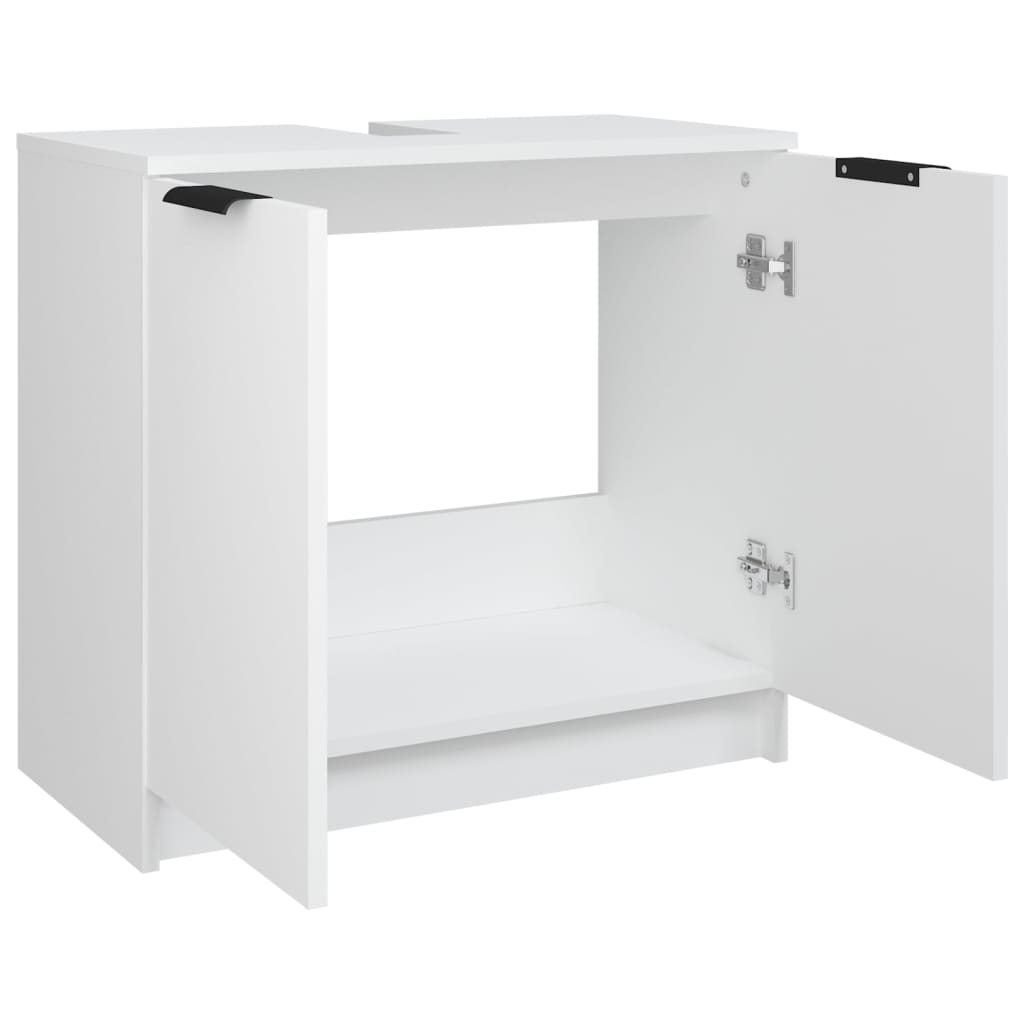 Badkamerkast 64,5X33,5X59 Cm Bewerkt Hout Wit