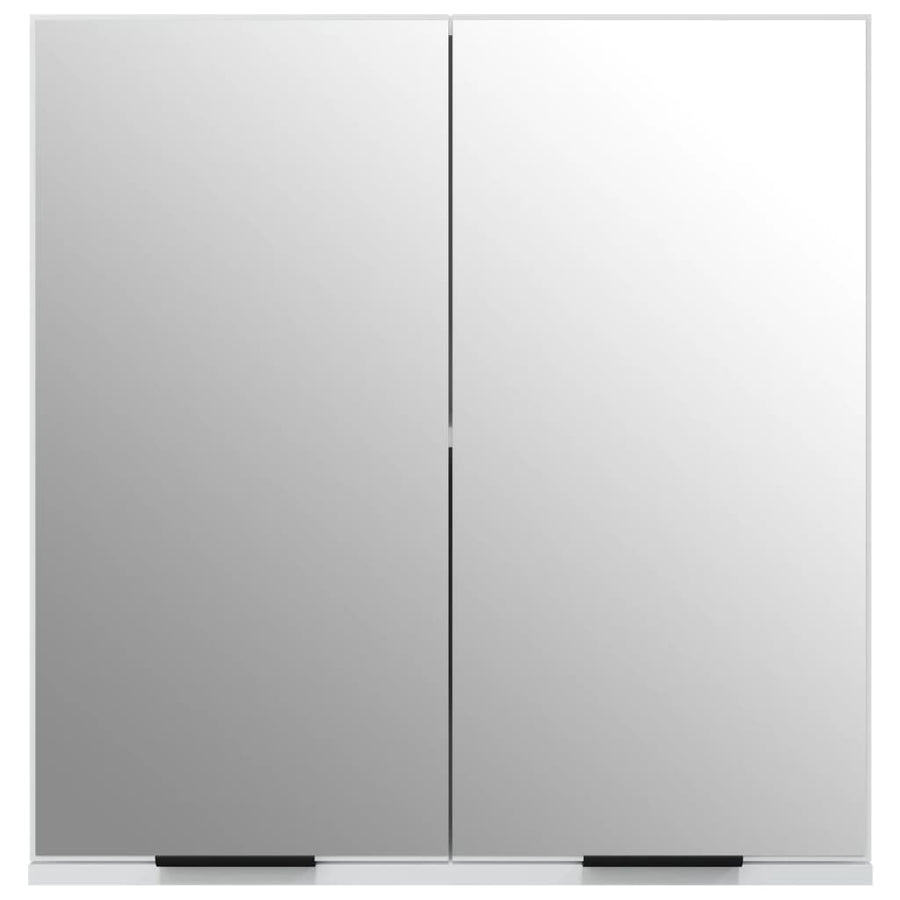 Badkamerkast Met Spiegel 64X20X67 Cm Wit
