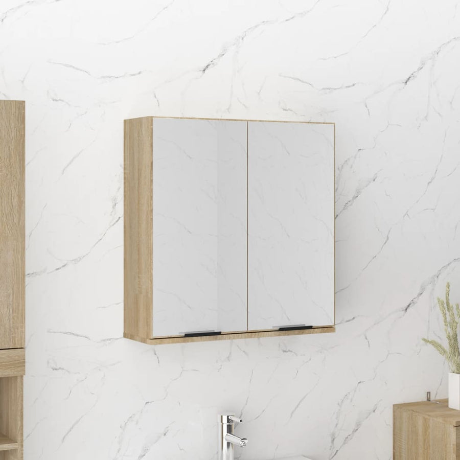 Badkamerkast Met Spiegel 64X20X67 Cm Kleurig