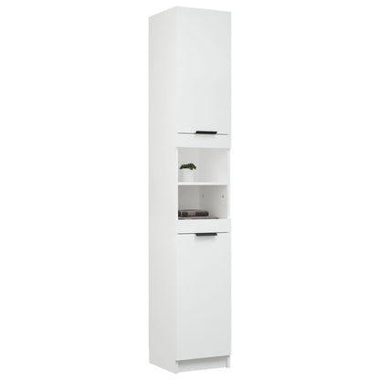 Badkamerkast 32X34X188,5 Cm Bewerkt Hout Wit