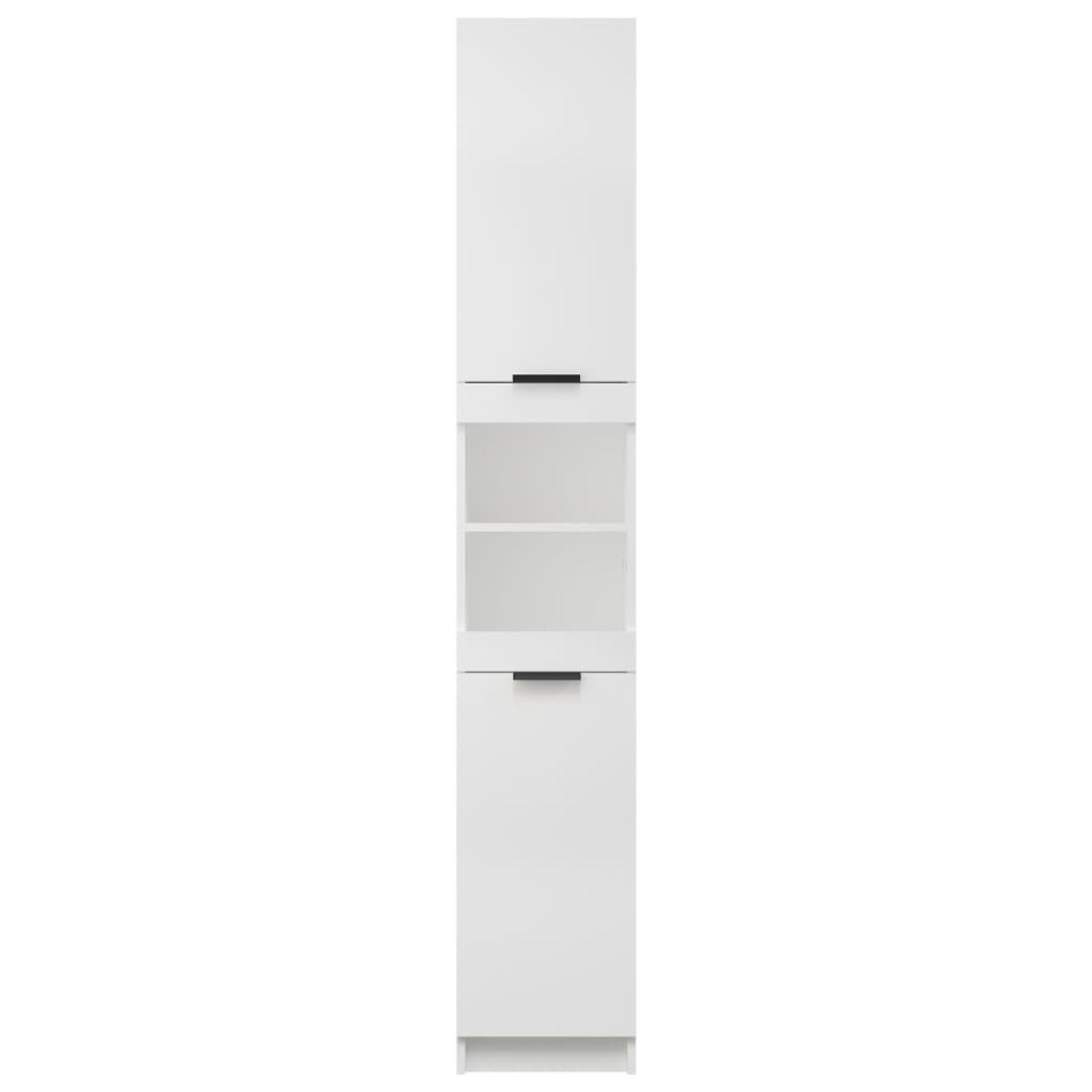 Badkamerkast 32X34X188,5 Cm Bewerkt Hout Wit